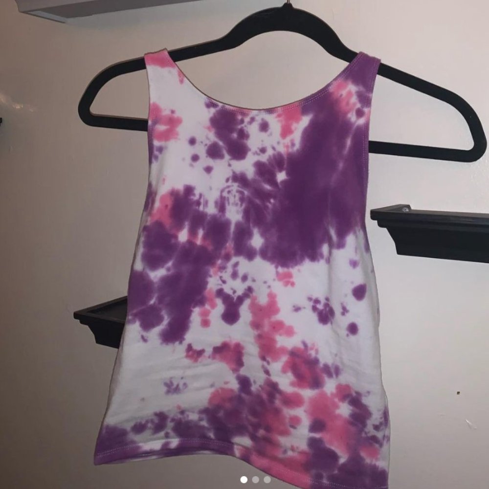 purple tye dye tank top